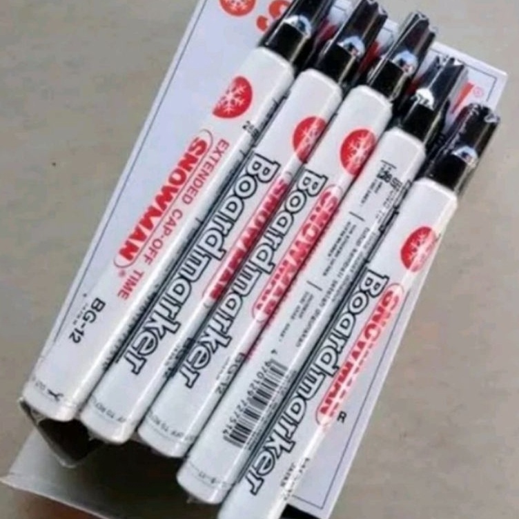 

KODE K13E Spidol snowman White board BG12 isi 12pcs hitam