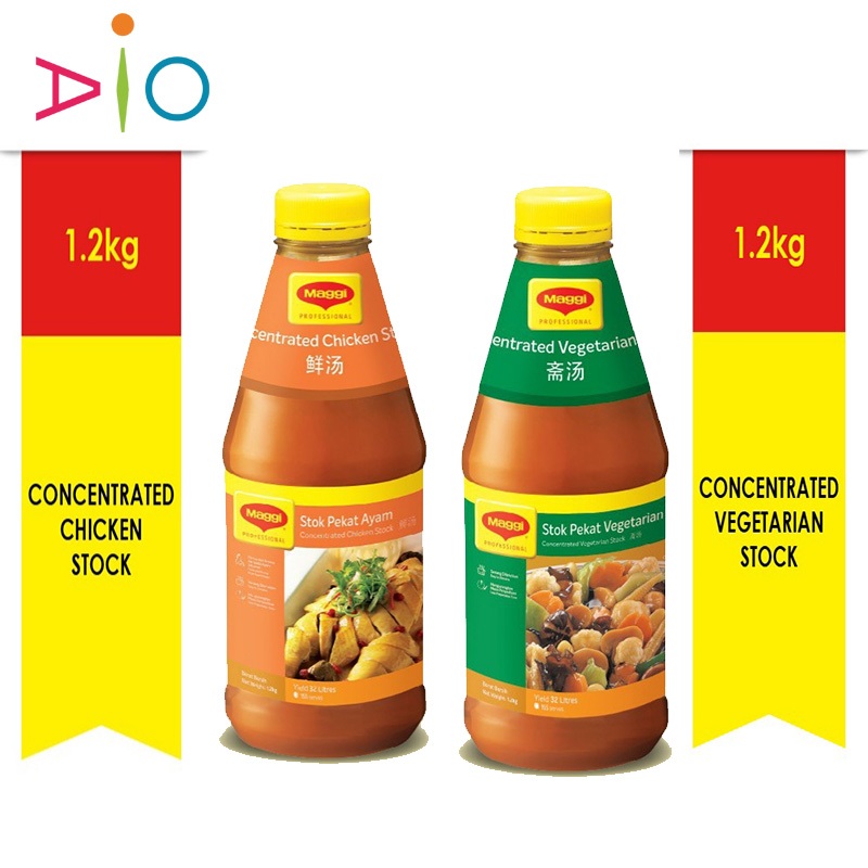 

MAGGI Chicken Stock | MAGGI Concentrated Chicken Stock 1.2kg (鲜汤) | Stok Kaldu Ayam | Vegetarian Stck