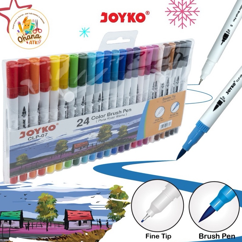 

Color Brush Pen Pena Kuas Warna Joyko CLP7 24 Warna Color j K1O6