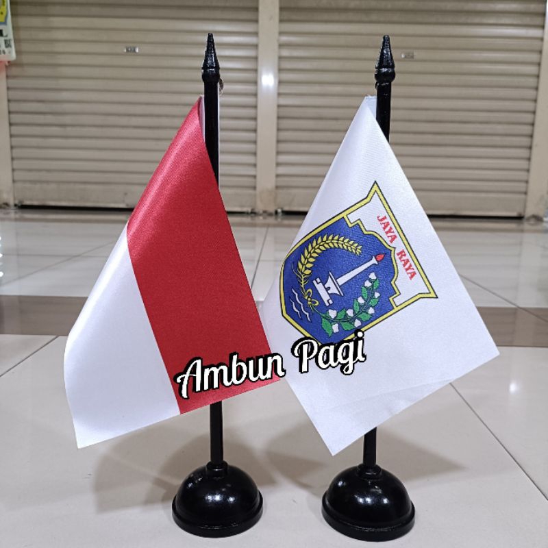 

best seller tiang kayu meja+bendera JAYA RAYA+bendera Merah Putih