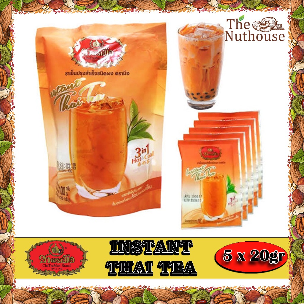 

ChaTraMue Brand - Thai Tea Instan Powder 3 in 1 / Teh Hitam Instan [5 x 20gr]