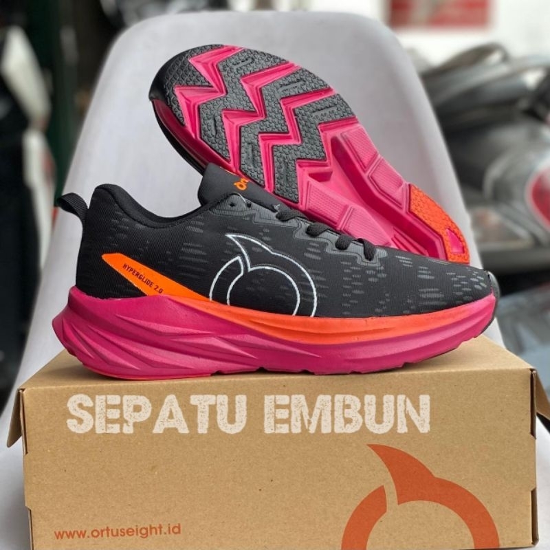 SEPATU ORTUS HITAM PING SNEAKERS ORTUZ ORTUSEIGH 2.0 BLACK PINK RUNING PRIA TERBARU 38-43