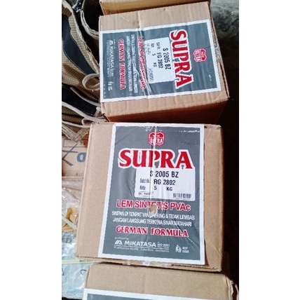 

LEM PUTIH PVAC SUPRA MIKATASA 5 KG TIPE S 25 BZ or lem kayu Supra k Y1E2