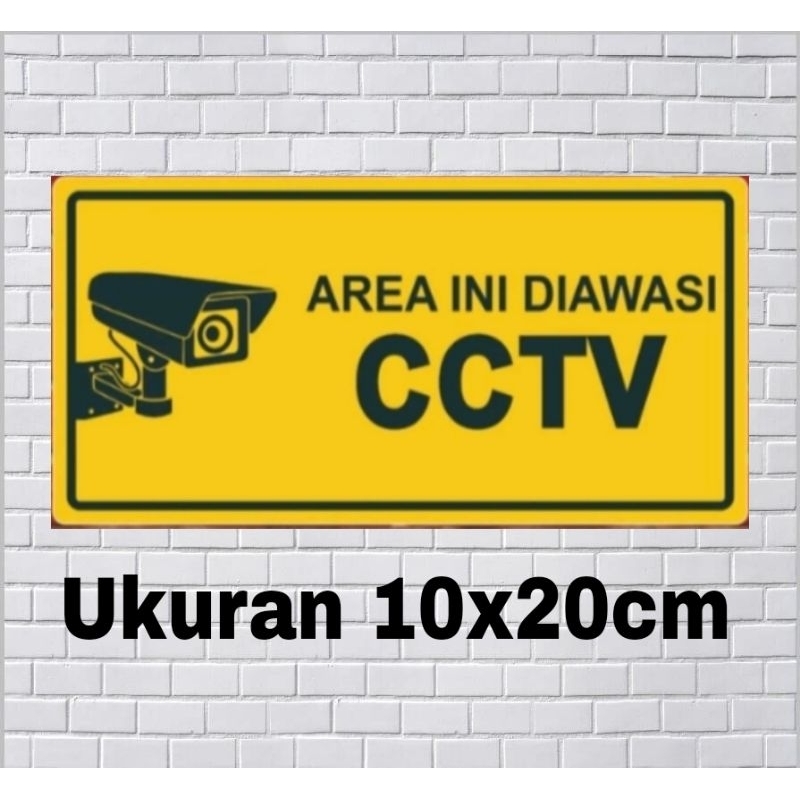 

[ Minimal 3 Lembar ] Stiker Area Diawasi CCTV
