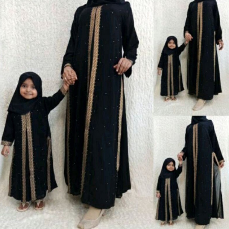 KODE G16X Gamis Couples Ibu Dan Anak Abaya Dubai Renda Maxy Dress Baju Perempuan Murah