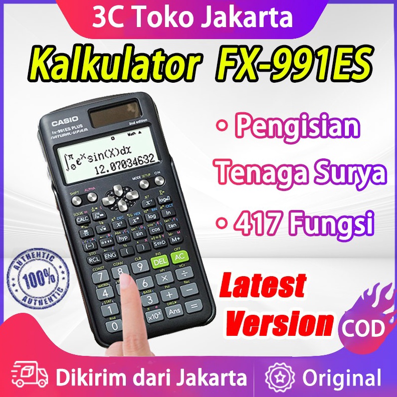 

Kalkulator Scientific Casio ilmiah FX991ESPlus Kalkulator Casio Scientific Calculator Portable Rechargeable Calculator 417 Various Functions Dukungan Untuk Muatan Surya x I1P9