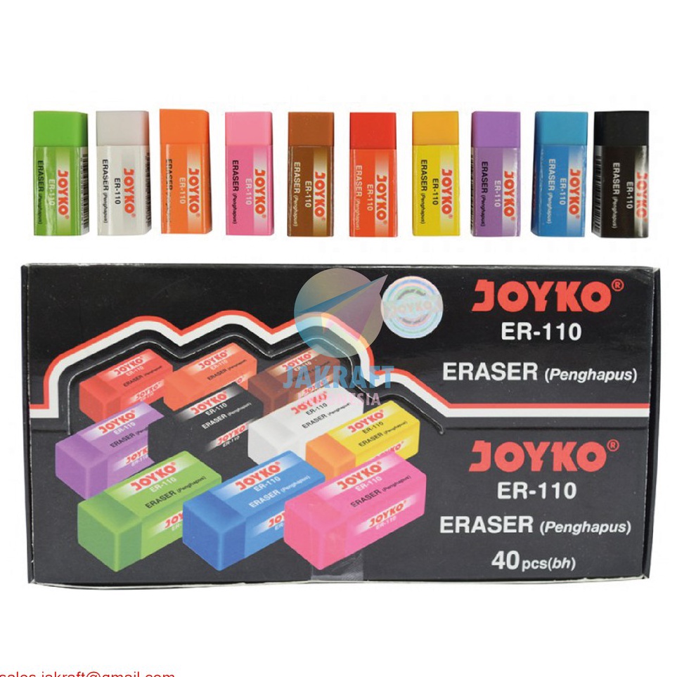 

KODE B46X 4 Pcs Penghapus Pensil Pelangi JOYKO ER11 Warna Warni 1 Warna Fancy