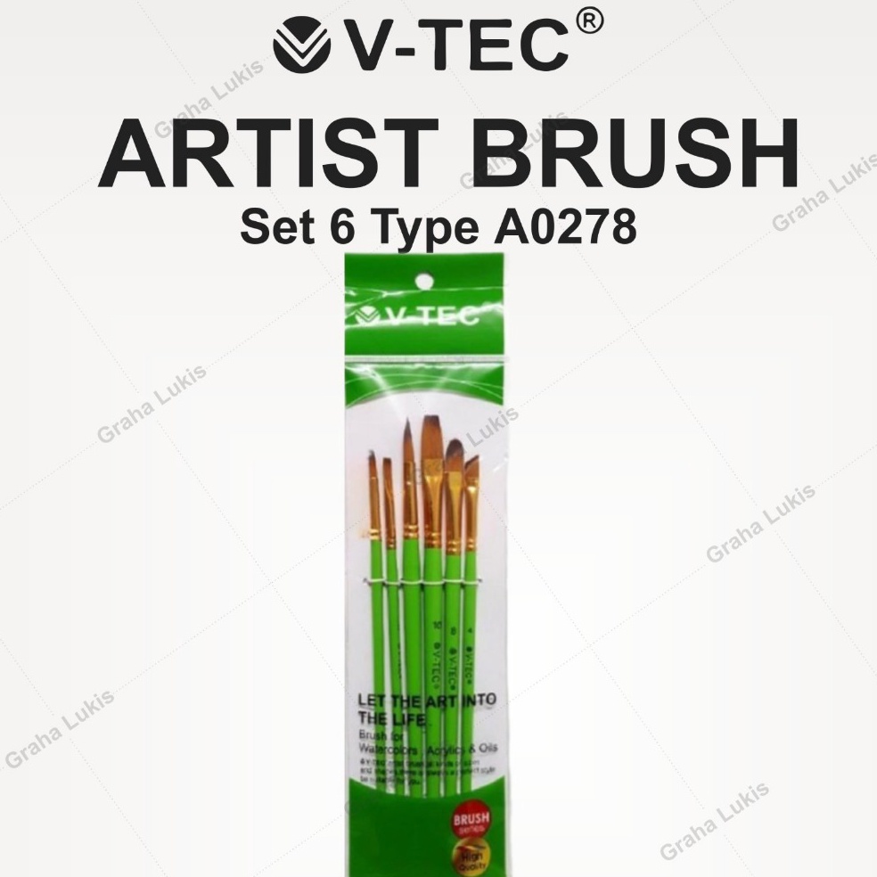 

KODE C56N VTec Brush A278 Set 6 Kuas Lukis Set 6