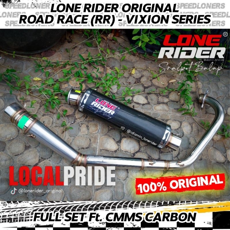 Knalpot  Lone Rider Original Vixion Old NVL NVA Road Race Silincer Cmms Carbon Full System