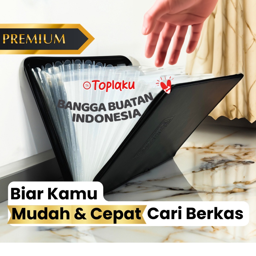 

KODE S42Y Map Expanding File 13 Sekat Kulit Anti Air Tas Dokumen Keeper F4 Document File Tempat Berkas Penting