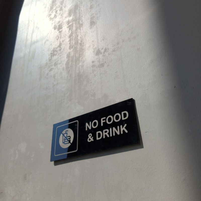 SignBoard No Food And Drink | Sign Pop Up Dilarang Membawa Makanan Dan Minuman