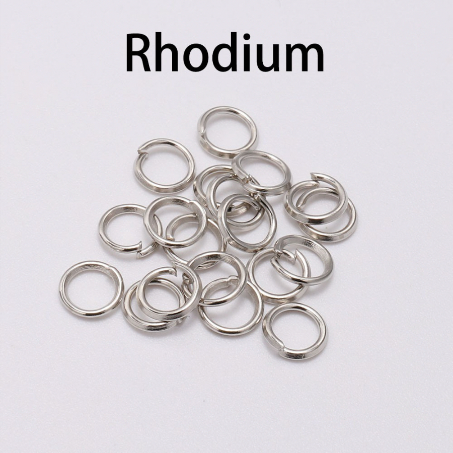 GROSIR Jump Ring Kait Bulat Rhodium [100Pcs] untuk Ganci/ DIY Kerajinan