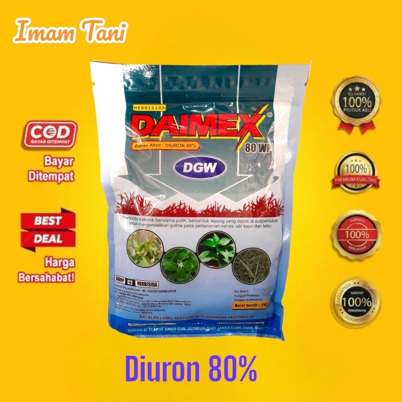 Daimex 80WP 250grm - Bahan Aktif Diuron 80% - Herbisida Sistemik DGW