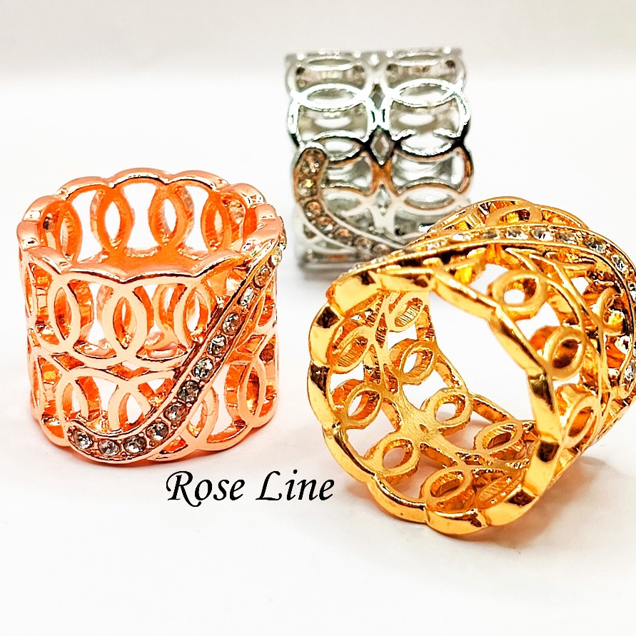 Eksklusif Ring Hijab Besar dan Tebal Crystal Aurora