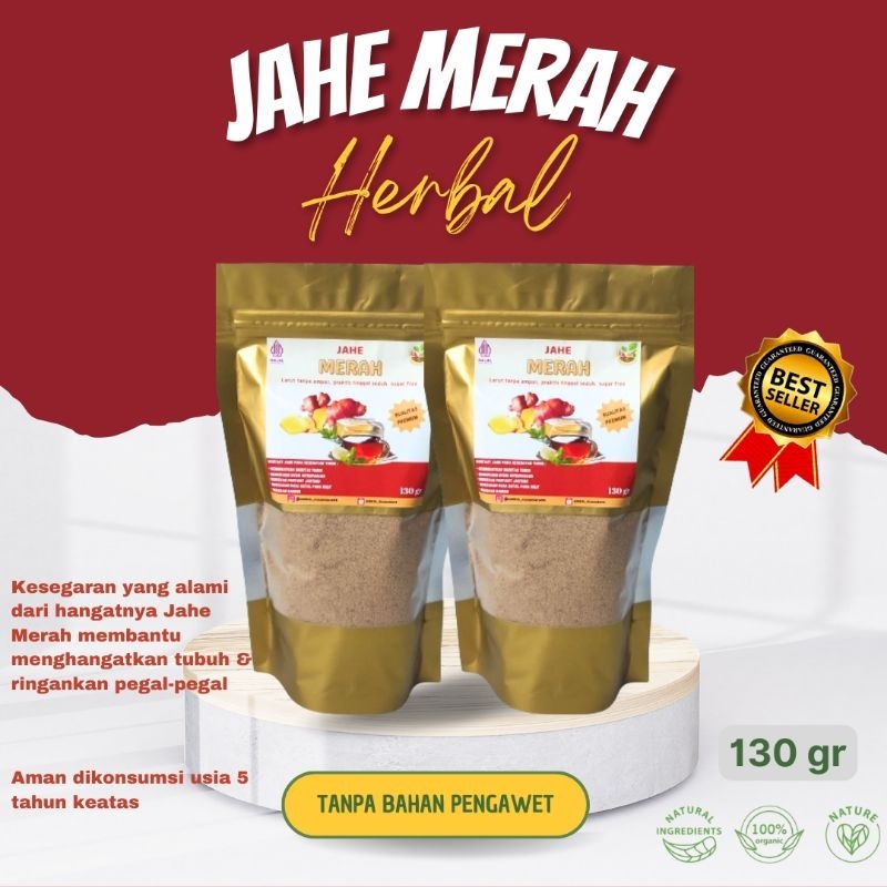 

[ PAKET BUNDLE ] Jahe Merah Herbal Jahe instan Organik Minuman Tradisional Jahe Extract Ginger 130 gr