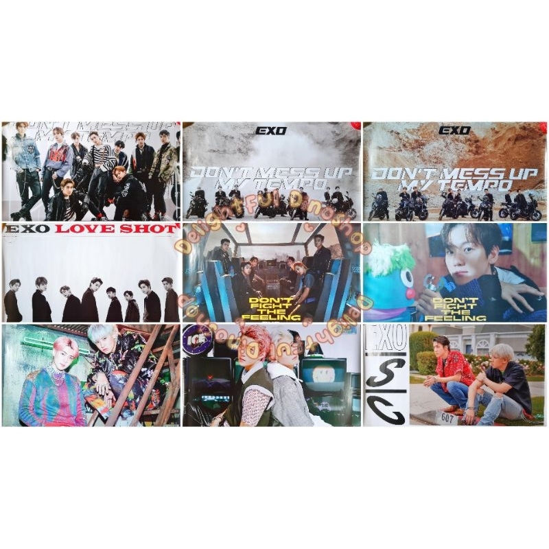 (READY STOCK) KPOP K-POP OFFICIAL POSTER ALBUM NON ALBUM EXO WANNAONE NCT BIG BANG