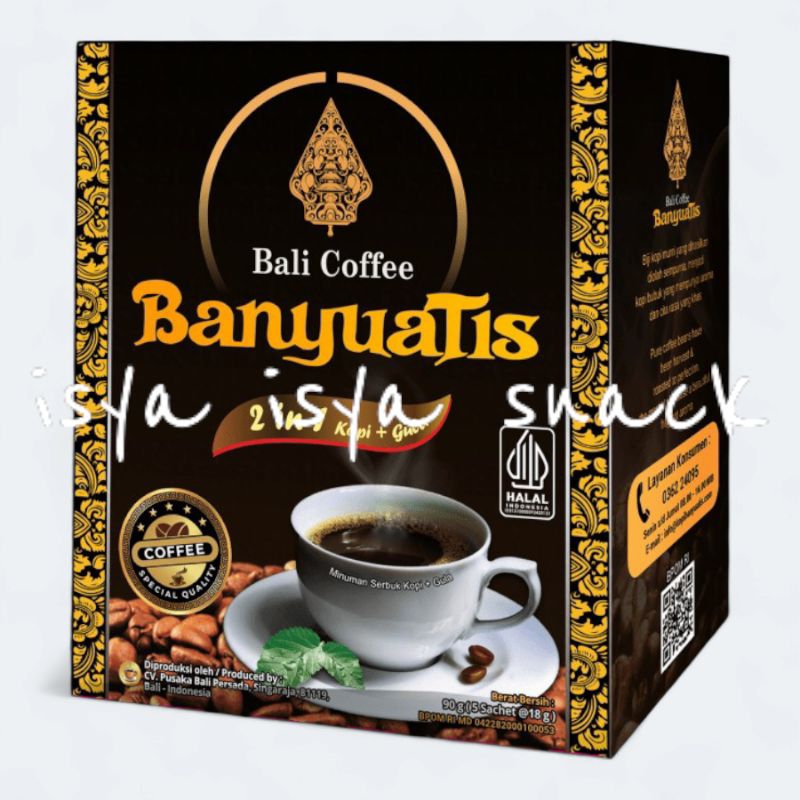 

Banyuatis Bali Coffee 2in1 Kopi Bubuk Instan dengan Gula