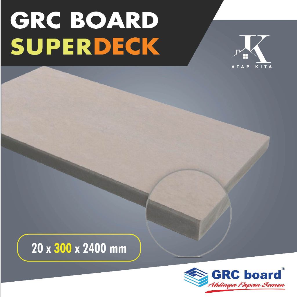 Super Deck GRC 30cm / Deck GRC / Lisplank / Lisplang