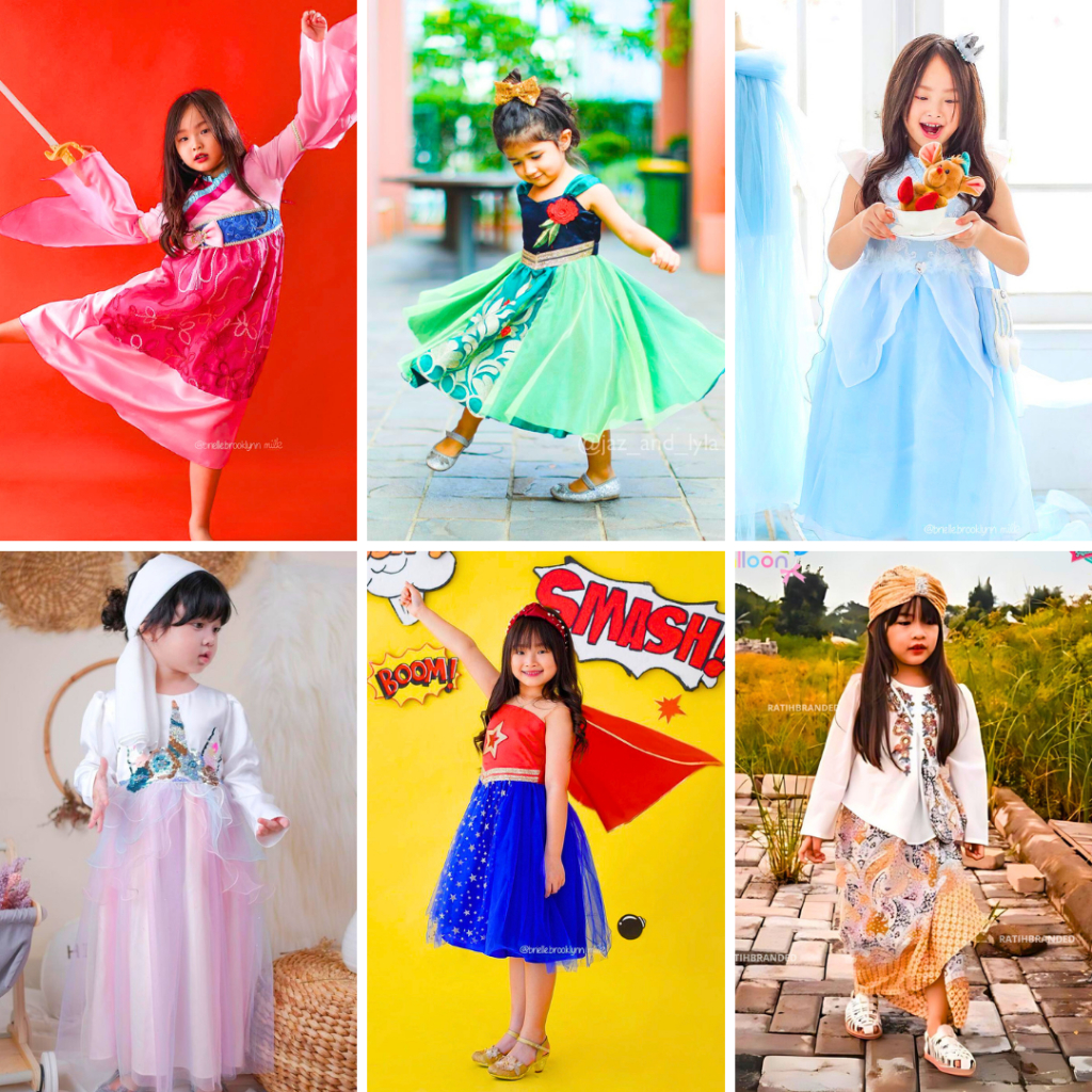 CONTOH DIPAKAI ANAK DRESS PARTY BALLOON (Untuk Live)