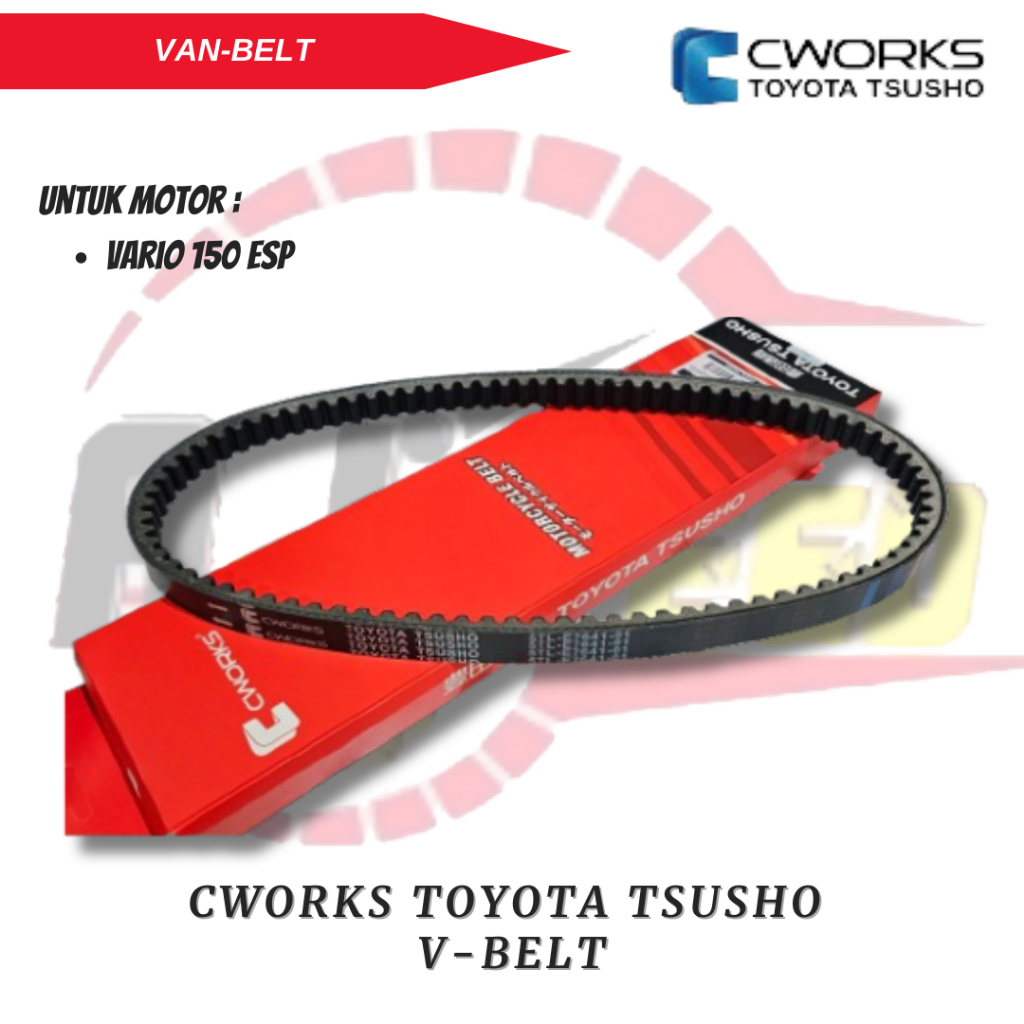 Cworks Toyota Tsusho V-Belt Vanbelt Panbel Tipe K59 Motor Honda Vario 150 Esp Original 100%