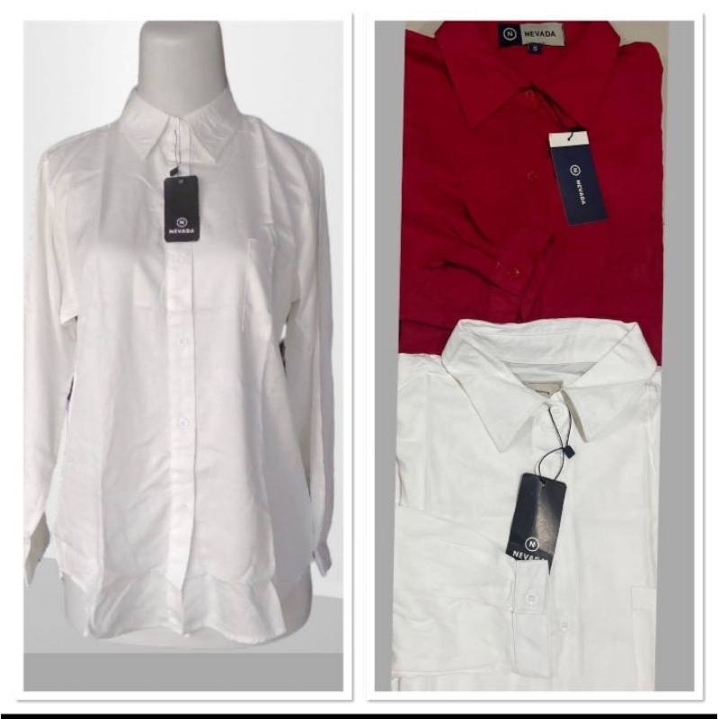 Kemeja Nevada || Kemeja Merah Putih Nevada || Kemeja Twill tebal