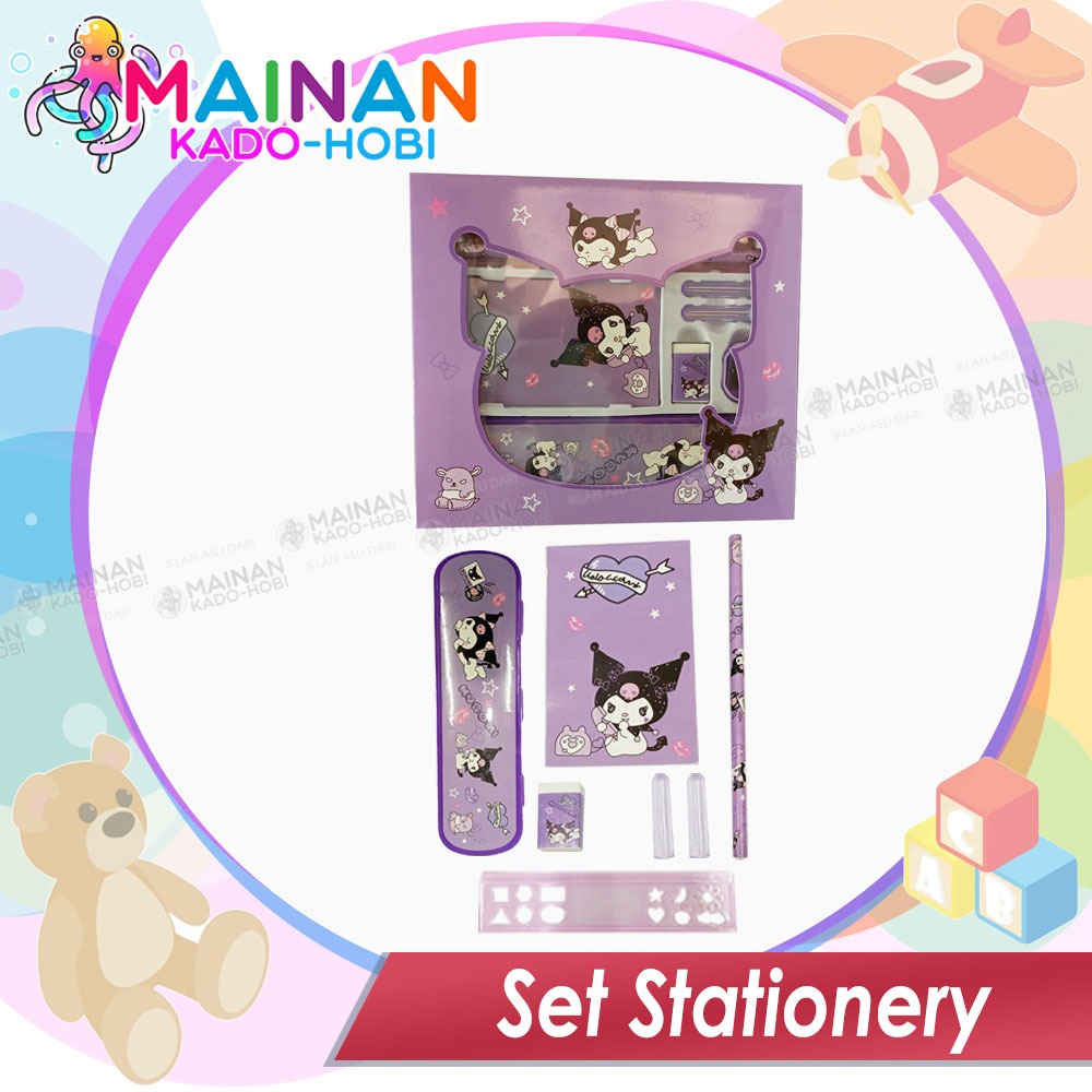 

Ay00! SET STATIONERY PAKET ALAT TULIS SEKOLAH BACK TO SCHOOL LENGKAP KARAKTER SANRIO KUROMI MELODY