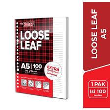 

LOOSE LEAF A5 100 LEMBAR / ISI BINDER A5 (ISI 100 LEMBAR) BERGARIS