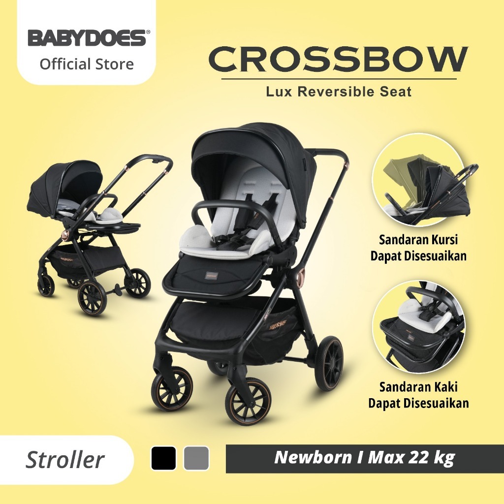 Baby Does Stroller Crossbow Lux Reversible Seat / Baby Does Kereta Dorong Bayi / Stroller Bayi