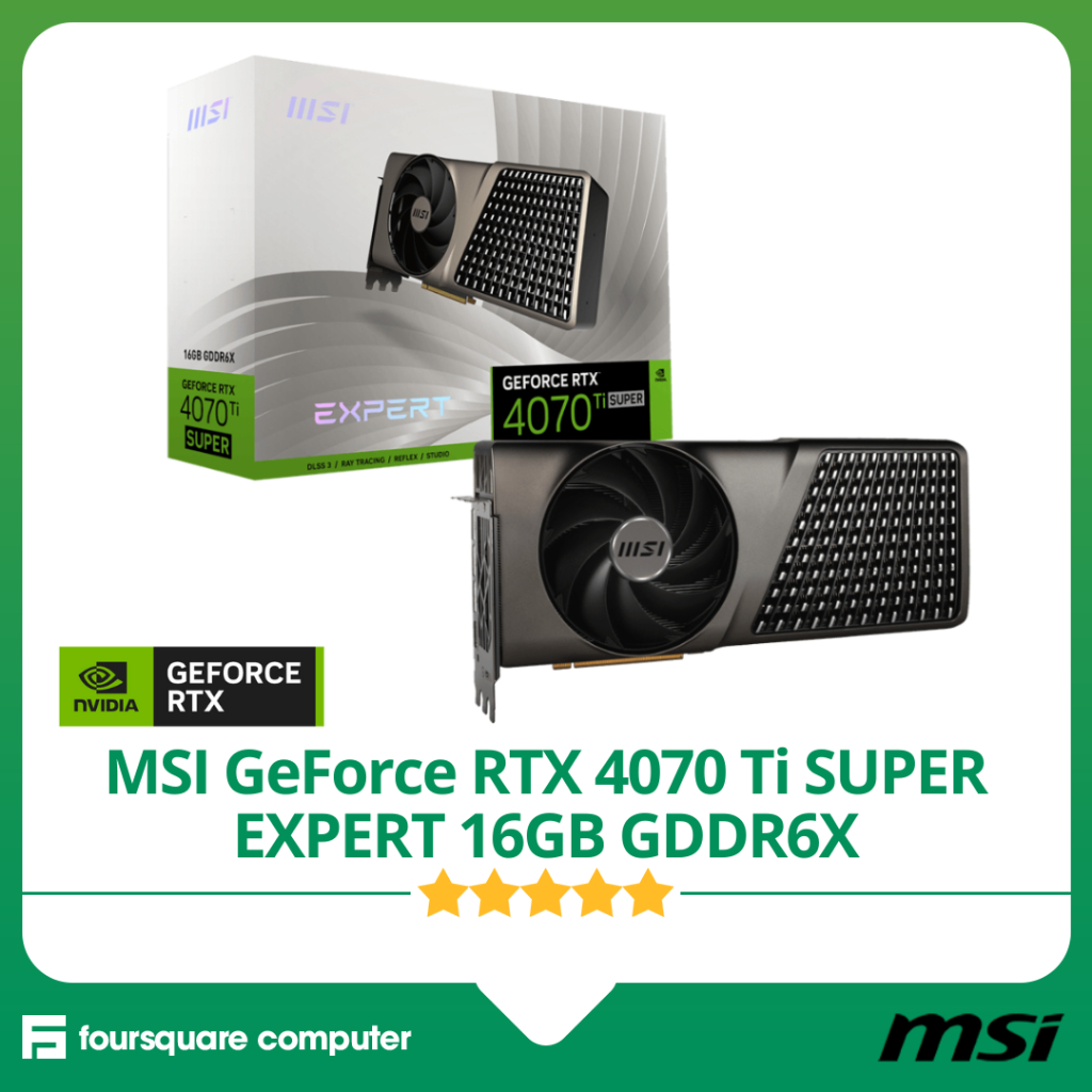 VGA MSI Geforce RTX 4070 Ti SUPER 16G SUPER 16GB GDDR6X 256 Bit Resmi
