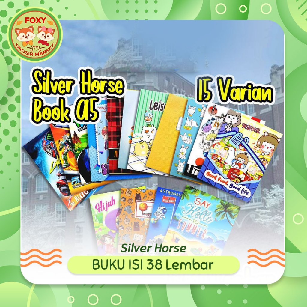 

Buku Tulis Silver Horse 38 lembar 1 Pack ( Isi 10 )