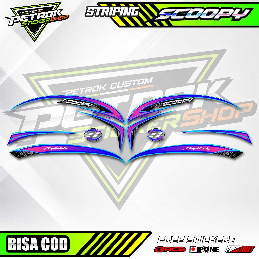 STRIPING VARIASI HONDA SCOOPY STYLISH / STICKER LIST VARIASI MOTOR HONDA SCOOPY STYLISH