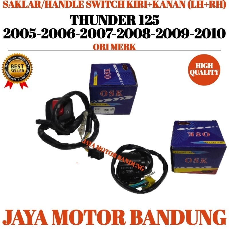 SAKLAR LAMPU  KANAN KIRI THUNDER 125 TAHUN 2005-2006-2007-2008-2009-2010 SAKELAR KIRI PLUS  KANAN HO