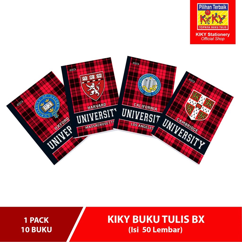 

(1 pak isi 10) Buku Tulis Boxy / Campus KIKY isi 50lembar
