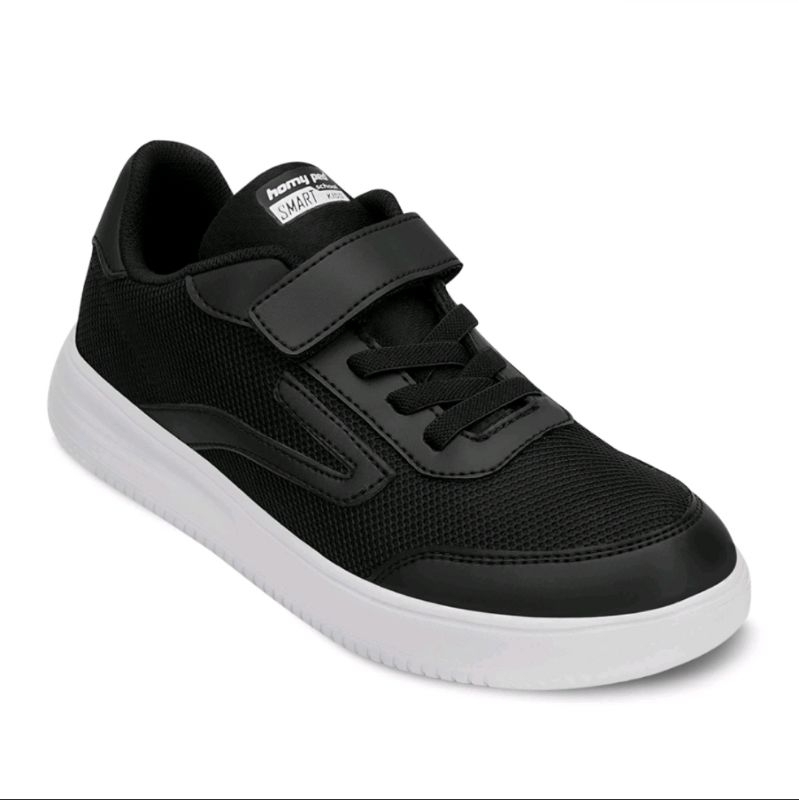 SEPATU SEKOLAH ANAK HITAM POLOS HOMYPED HOGAN -01 SEPATU HOMYPED ANAK ORIGINAL BAHAN PHYLON NYAMAN R