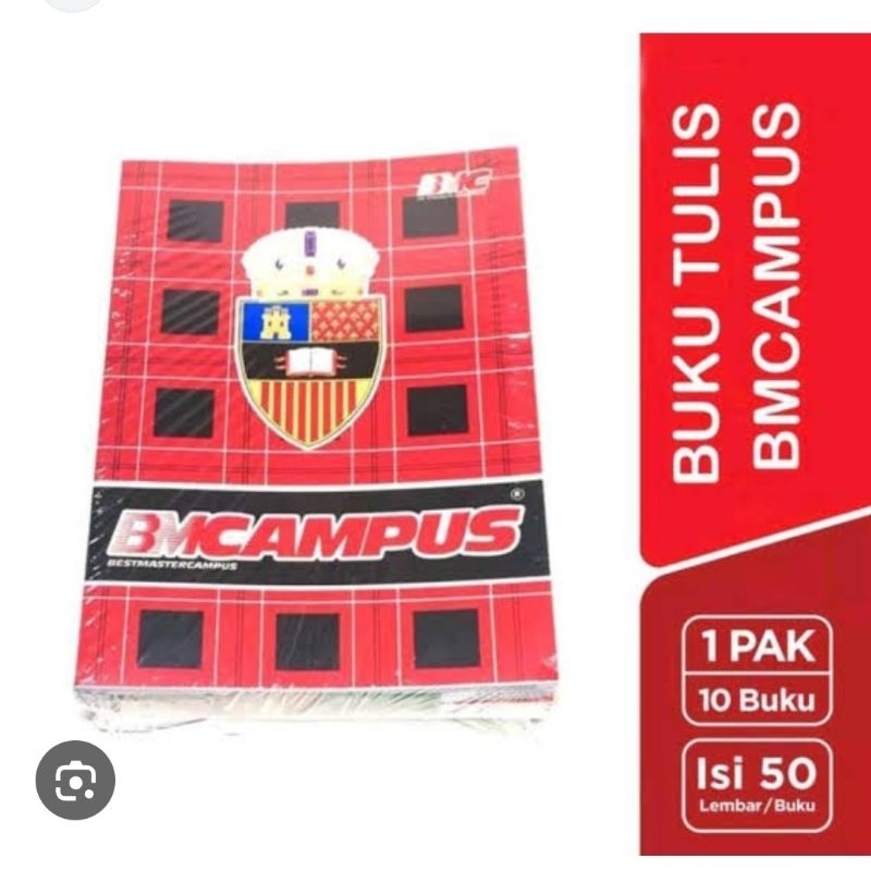 

Buku tulis BMC 50 Lembar (1 Pak/10 Buku)