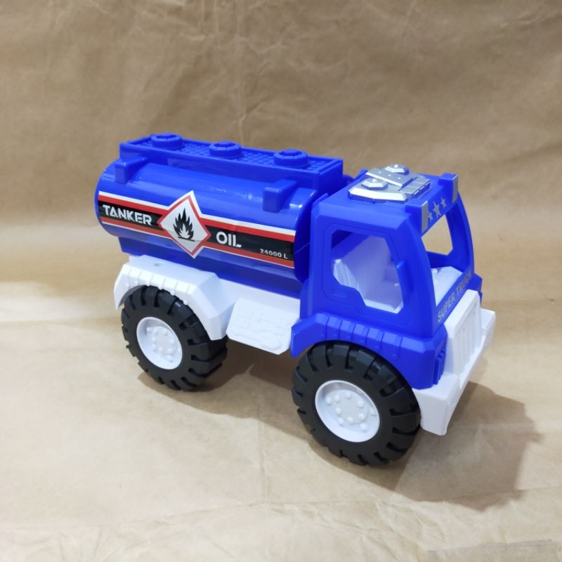 Mainan Mobil Oil Tanker Mobil Pom Bensin Oli Bensin