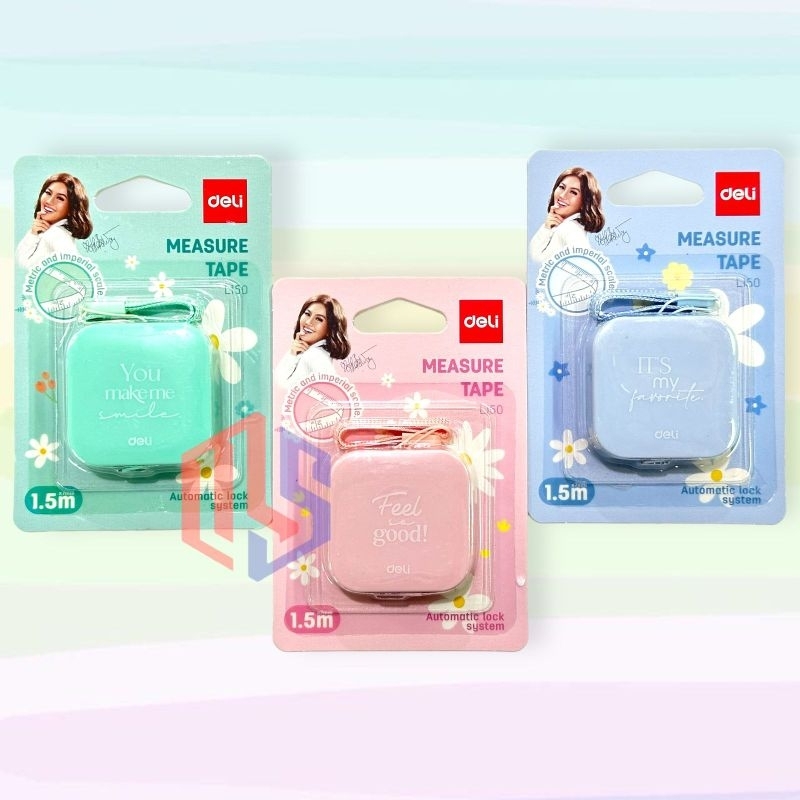 Meteran Mini Plastik Deli warna Pastel 79650