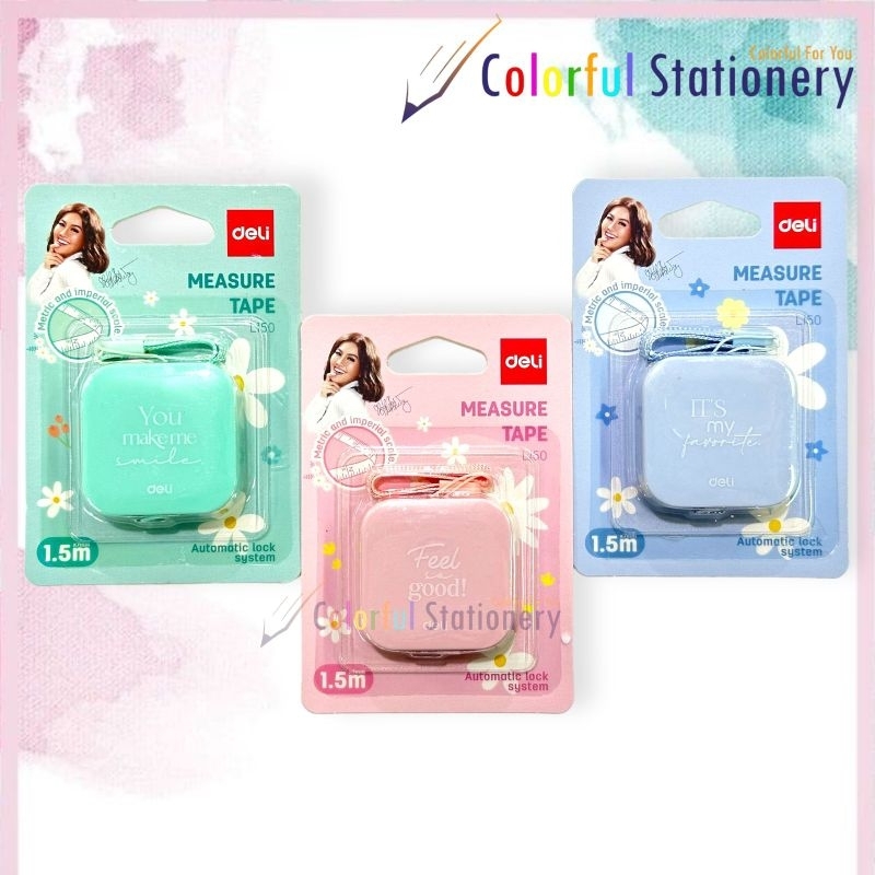 Meteran Mini Plastik Deli warna Pastel 79650
