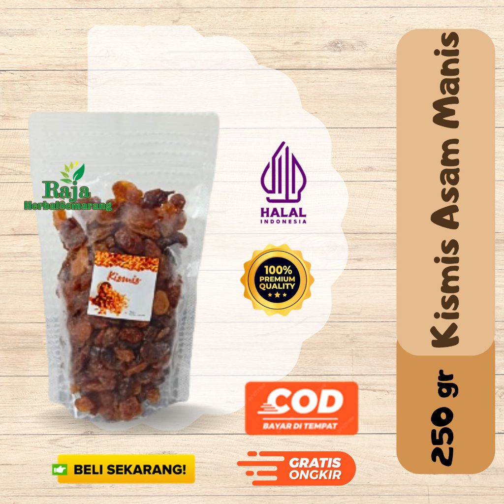 

KISMIS ASAM MANIS 250 GRAM | PREMIUM KEMASAN REPACK | MAKANAN KHAS ARAB SAUDI ORIGINAL 100% | OLEH OLEH GIFT HAJI DAN UMROH