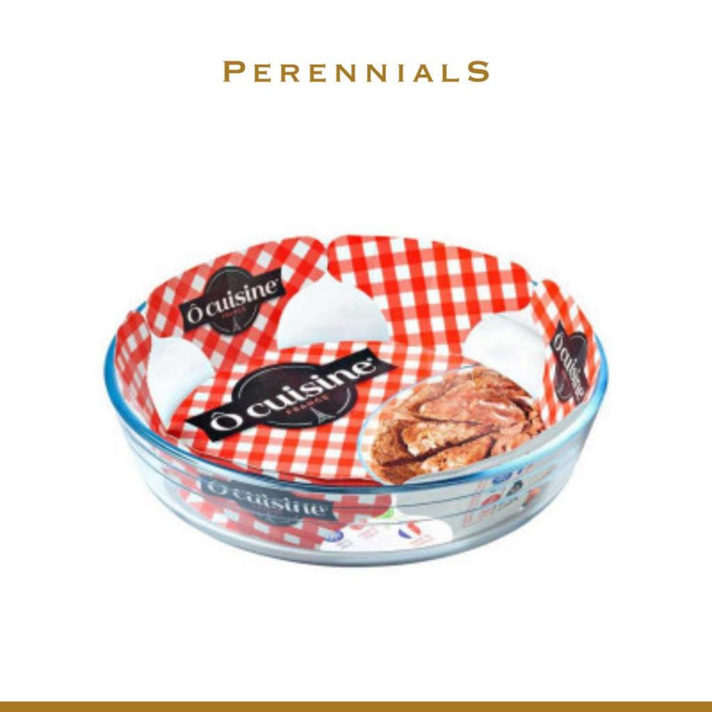 Loyang Kaca Bulat Ocuisine Glass Bakeware - Round Cake Dish 26Cm