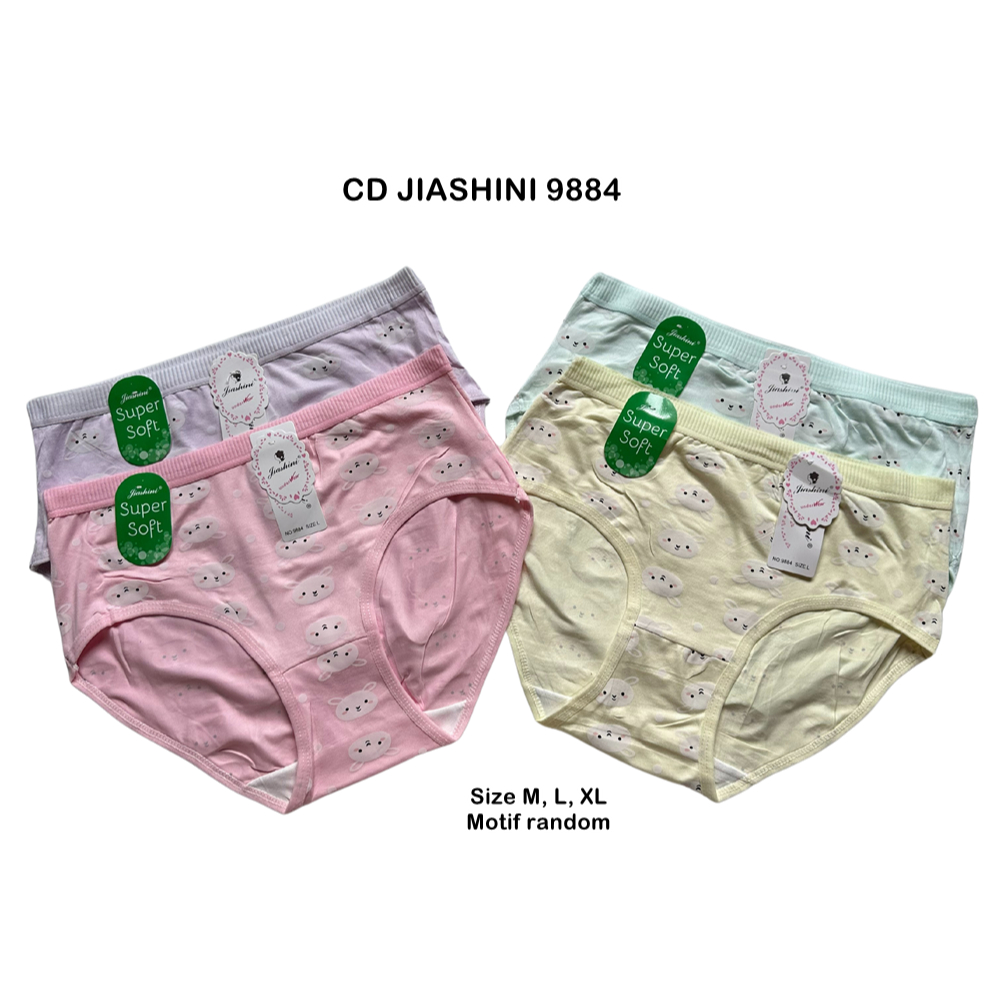 6 Pcs - Celana Dalam Jiashini 9884 ABG Remaja Perempuan Size M L XL