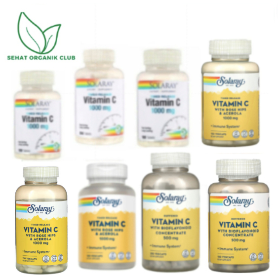 Solaray Timed Release Vitamin C 1000 mg 250 ; Vit C 1000 mg 250 Tabs ; C 1000 mg 100 Tabs ;  C 1000 