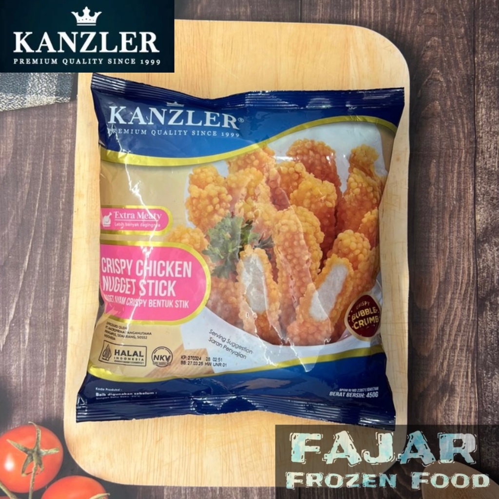 

KANZLER CRISPY CHICKEN NUGGET STICK 450gr | KANZLER NAGET AYAM BENTUK STIK 450gr