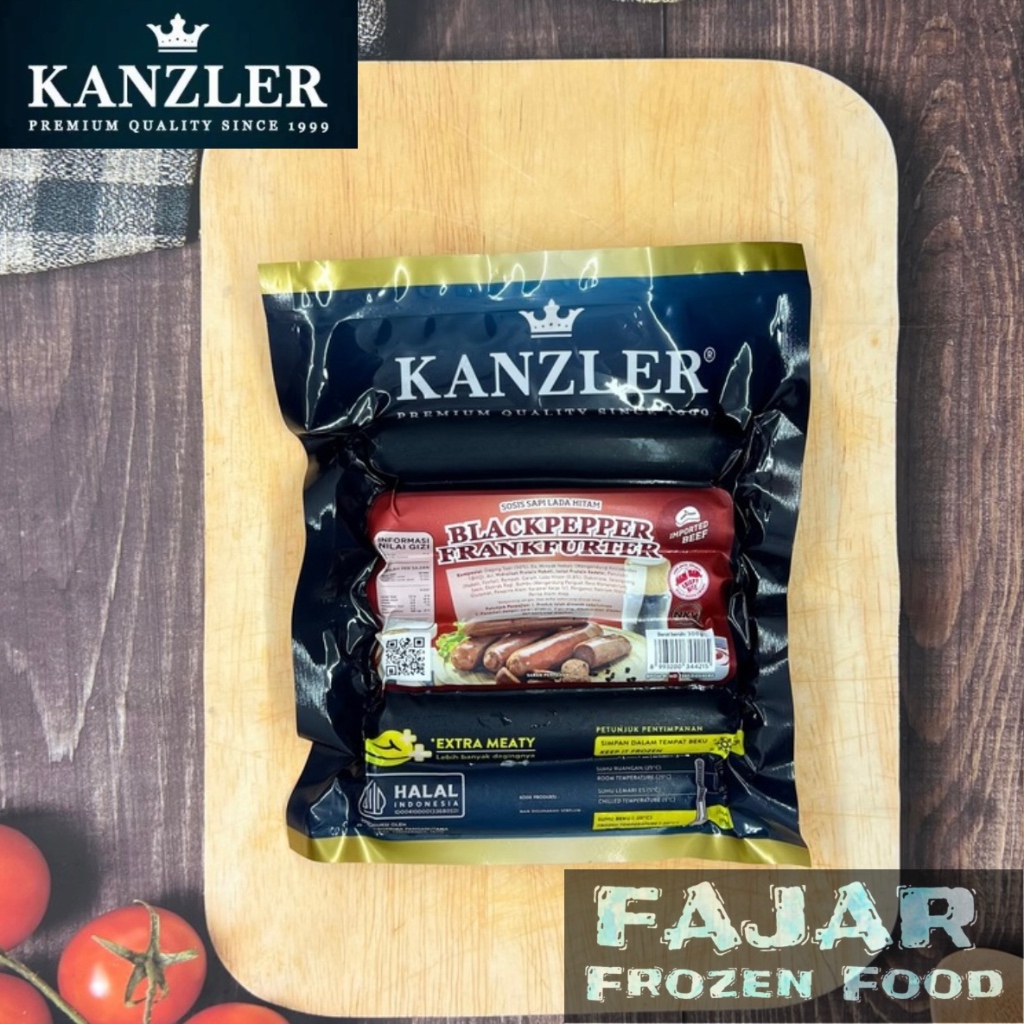 

KANZLER BLACK PEPPER FRANKFURTER 360GR ISI 6PCS | KANZLER SOSIS SAPI RASA LADA HITAM 300gr