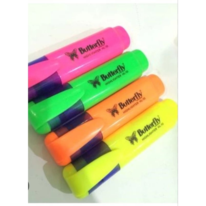 

highlighter Stabilo Butterfly HL 10 warna Kuning Neon.