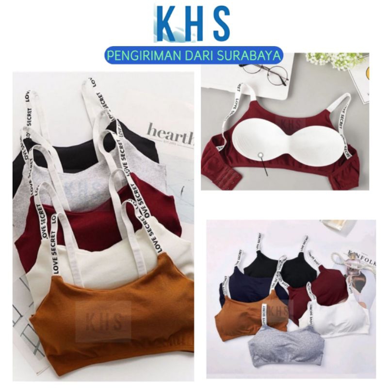 BH Sport Bra Wanita Push Up Olahraga Zumba Jogging Jumbo KHS