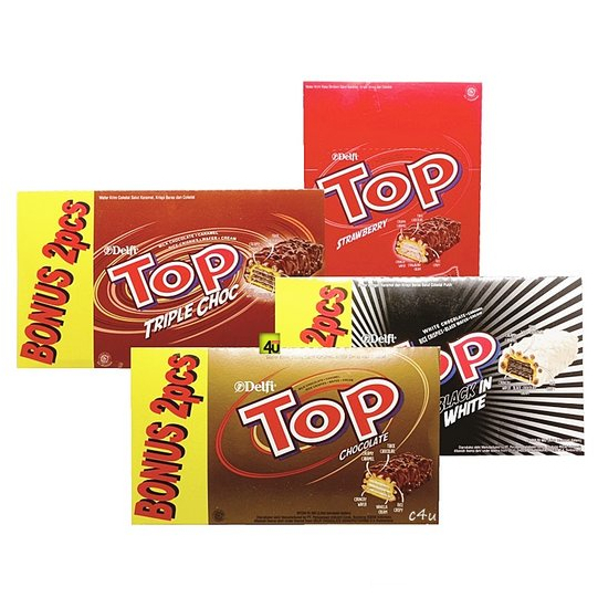 

DELFI TOP WAFER BOX ISI 24 x 9 GRAM COKLAT BLACK IN WHITE