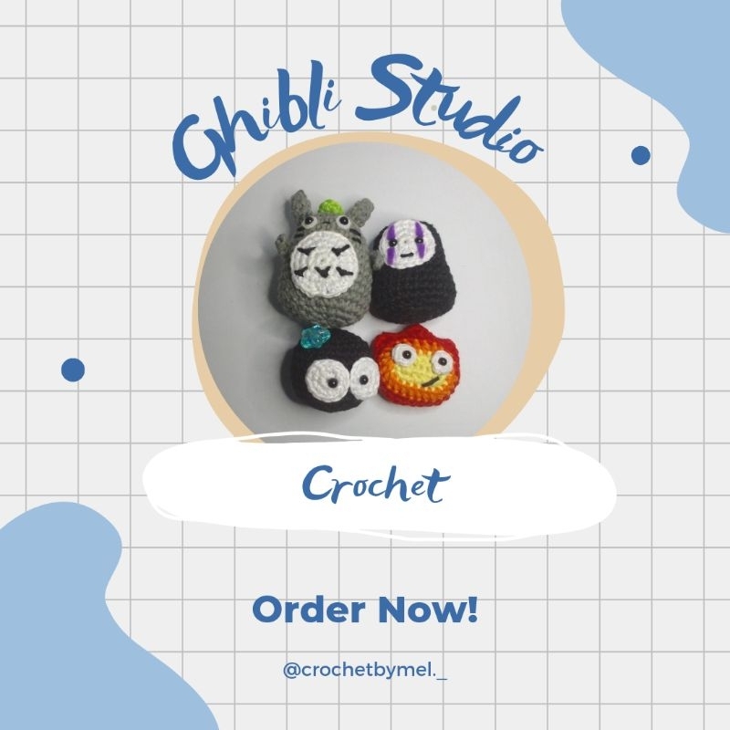 Ghibli Crochet Keychain | Crochet Keychain | Ghibli Studio Keychain