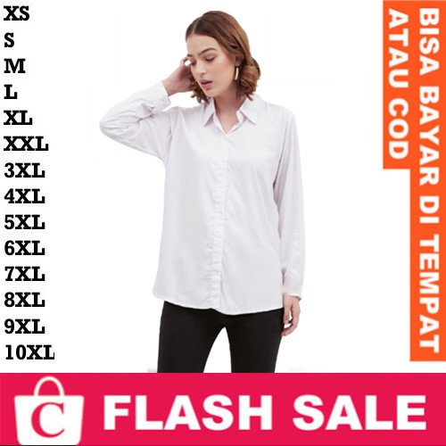 SNOWSHOP FORTKLASS RISRUS FASHION FORTGLASS CORATCORETUDIO Blouse Kemeja Wanita Hem Cewek Jumbo Big 