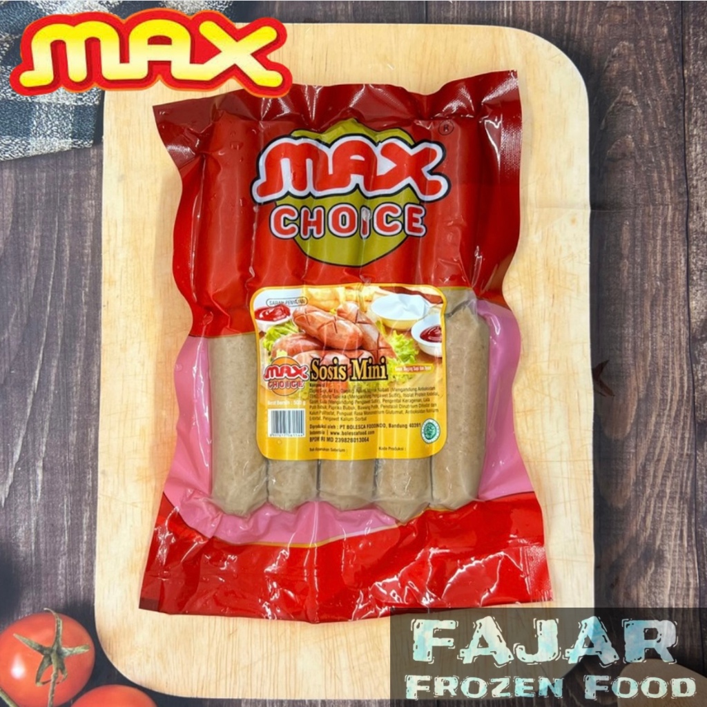 

MAX CHOICE SOSIS MINI ORI 500gr ISI 10PCS | MAX CHOICE SOSIS DAGING SAPI DAN AYAM 500gr ISI 10PCS